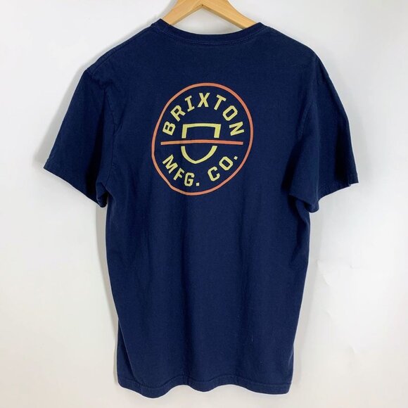 Brixton Men's Classic Logo Graphic Cotton Short Sleeve Crew Neck T Shirt Size M - Picture 2 of 11